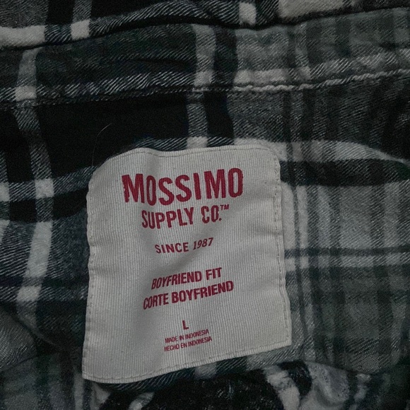 Long sleeve black and white flannel - Picture 2 of 4